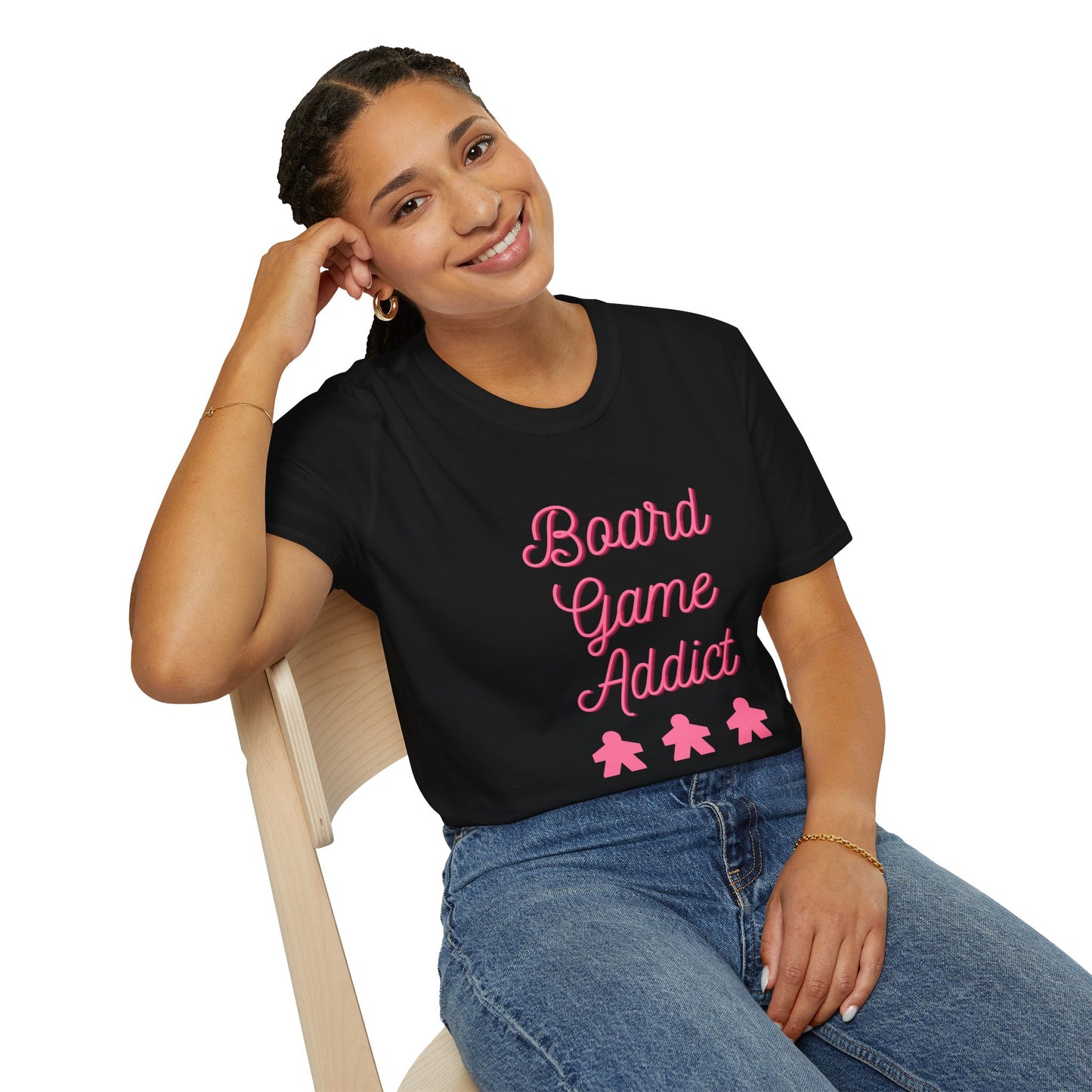 Board Games Addict_Pink | Funny Gaming T shirt | Cute and Funny Unisex Clothing | Gamers T shirt