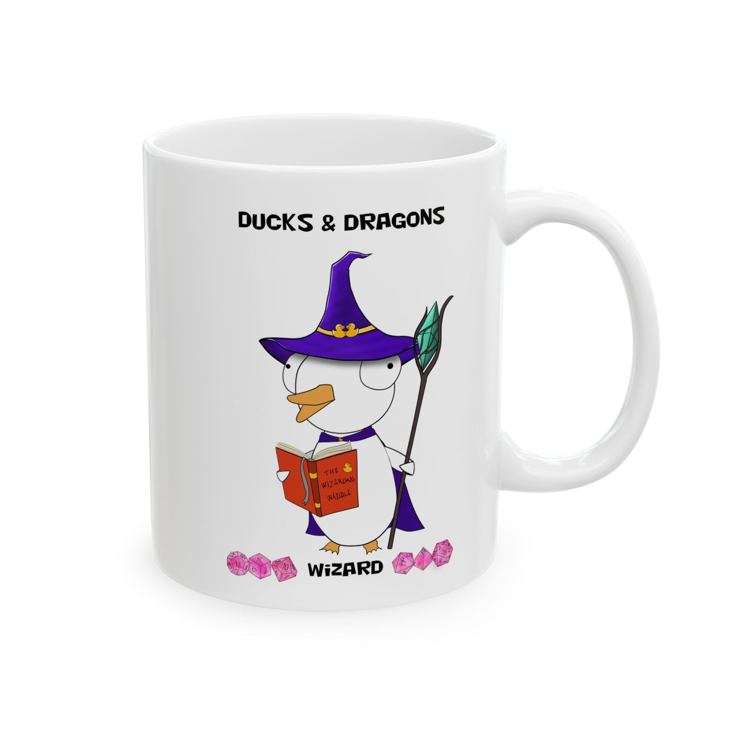 D&D Ducks And Dragons Wizard | Wizard Class Mug | Dungeons and Dragons Mug | | Cute and Funny Ceramic Coffee Cup | 11oz/0.33 l