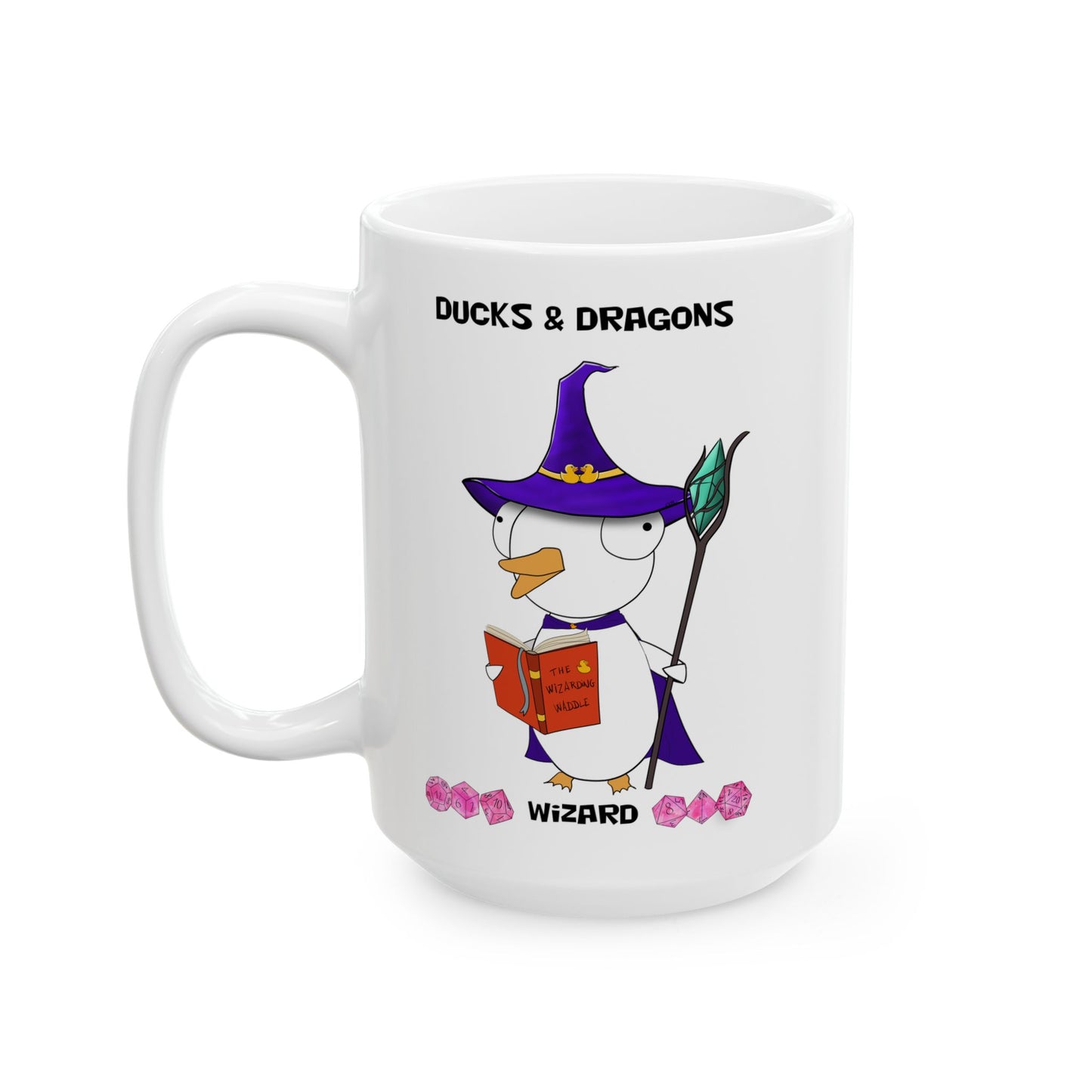 D&D Ducks And Dragons Wizard | Wizard Class Mug | Dungeons and Dragons Mug | | Cute and Funny Ceramic Coffee Cup | 11oz/0.33 l