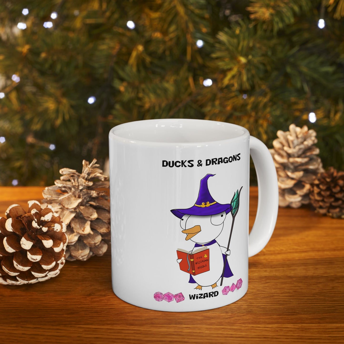 D&D Ducks And Dragons Wizard | Wizard Class Mug | Dungeons and Dragons Mug | | Cute and Funny Ceramic Coffee Cup | 11oz/0.33 l