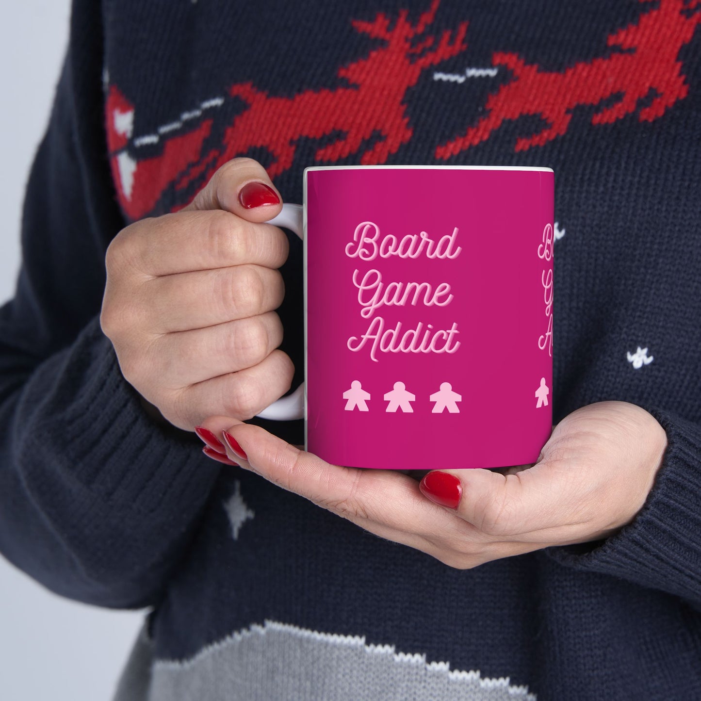 Board Games Addict | Cute and Funny Ceramic Coffee Cup | Gaming Mug | 11oz/0.33 l