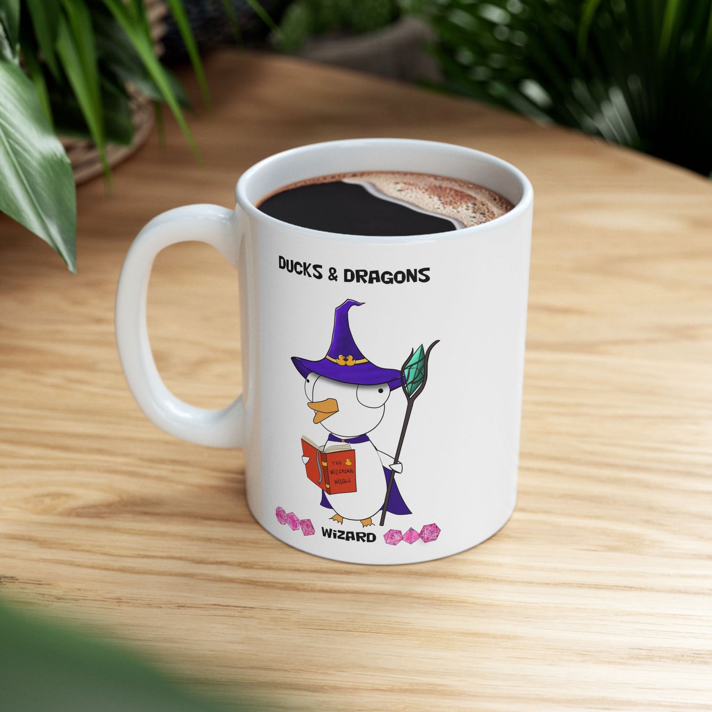 D&D Ducks And Dragons Wizard | Wizard Class Mug | Dungeons and Dragons Mug | | Cute and Funny Ceramic Coffee Cup | 11oz/0.33 l