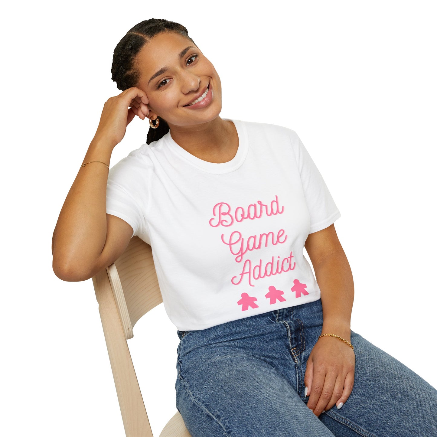 Board Games Addict_Pink | Funny Gaming T shirt | Cute and Funny Unisex Clothing | Gamers T shirt