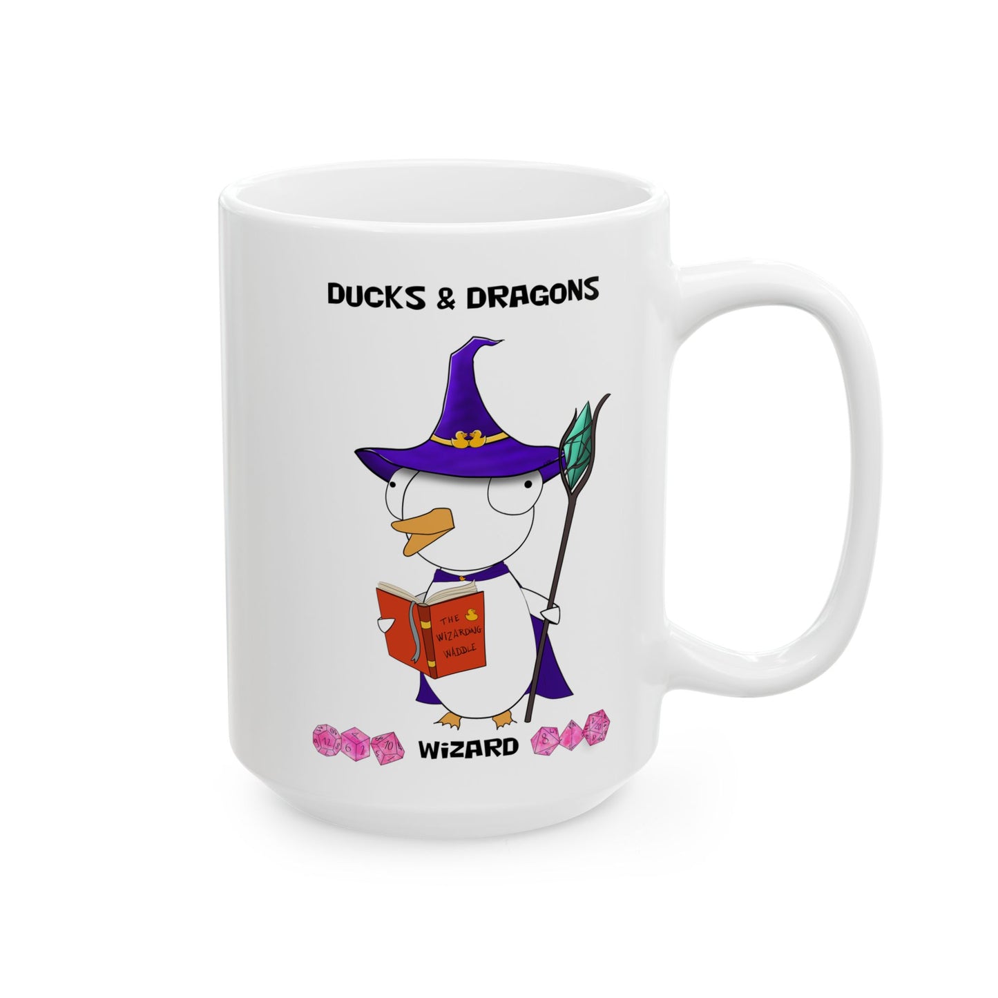 D&D Ducks And Dragons Wizard | Wizard Class Mug | Dungeons and Dragons Mug | | Cute and Funny Ceramic Coffee Cup | 11oz/0.33 l