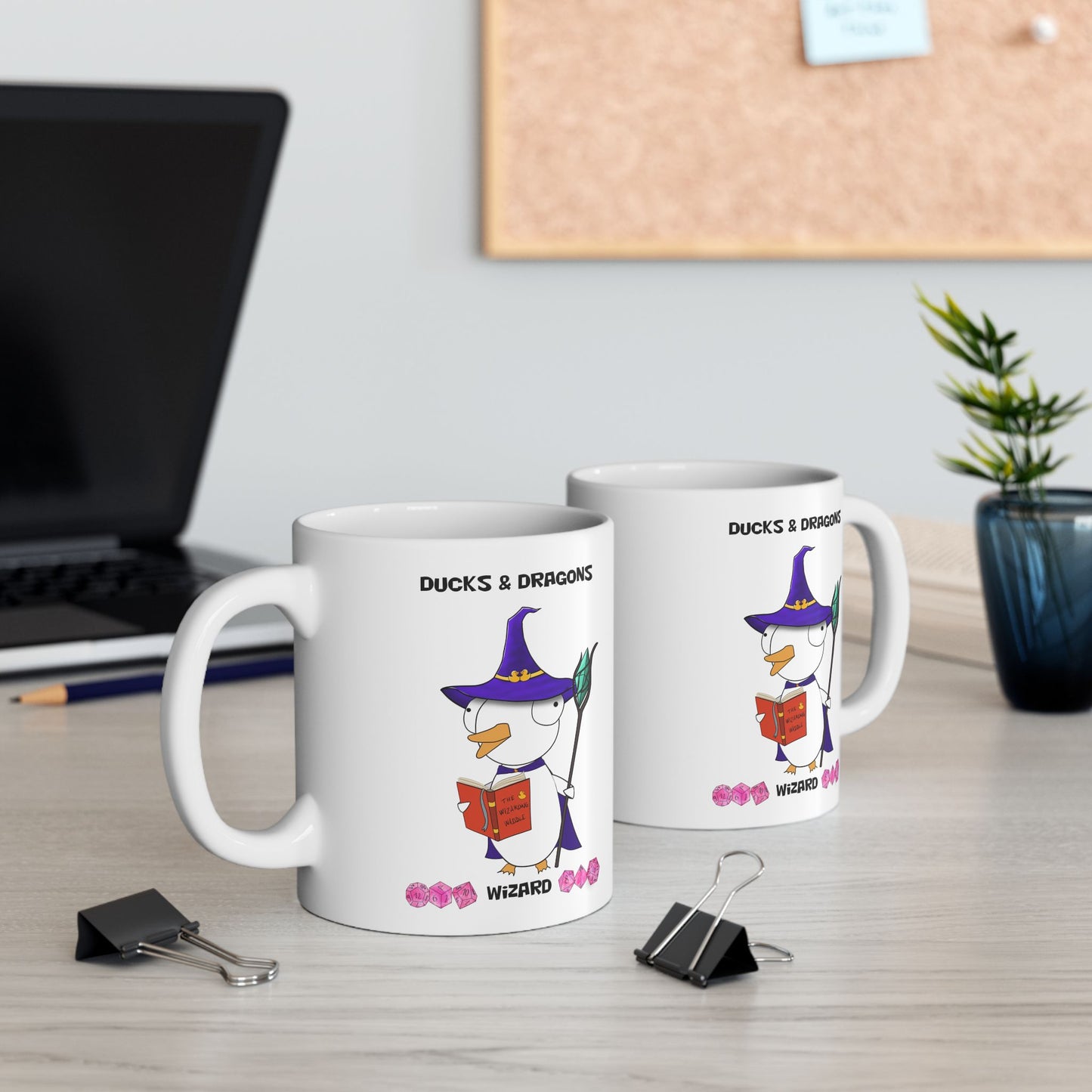 D&D Ducks And Dragons Wizard | Wizard Class Mug | Dungeons and Dragons Mug | | Cute and Funny Ceramic Coffee Cup | 11oz/0.33 l
