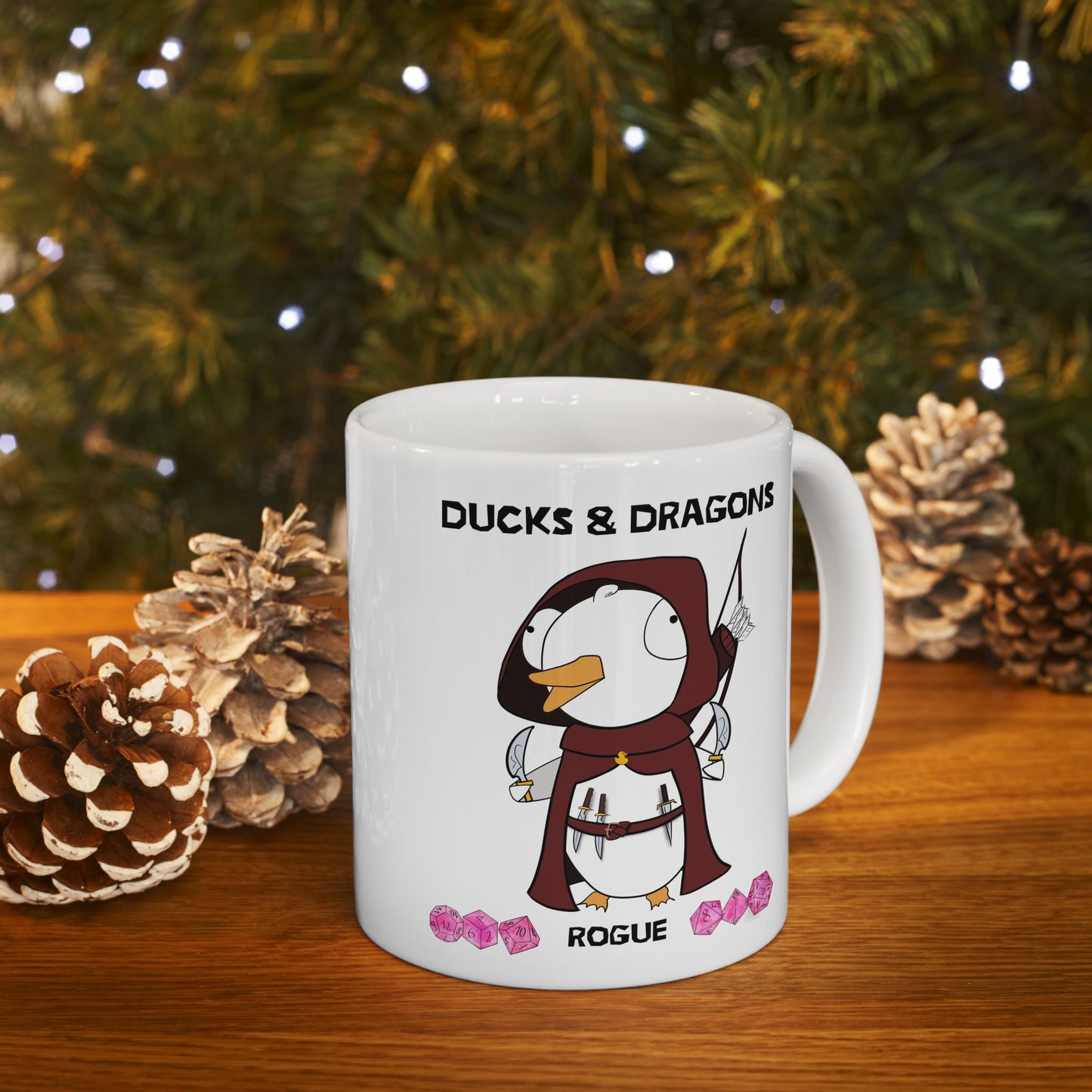 D&D Ducks And Dragons Rogue | Rogue Class Mug | Dungeons and Dragons Mug | | Cute and Funny Ceramic Coffee Cup | 11oz/0.33 l