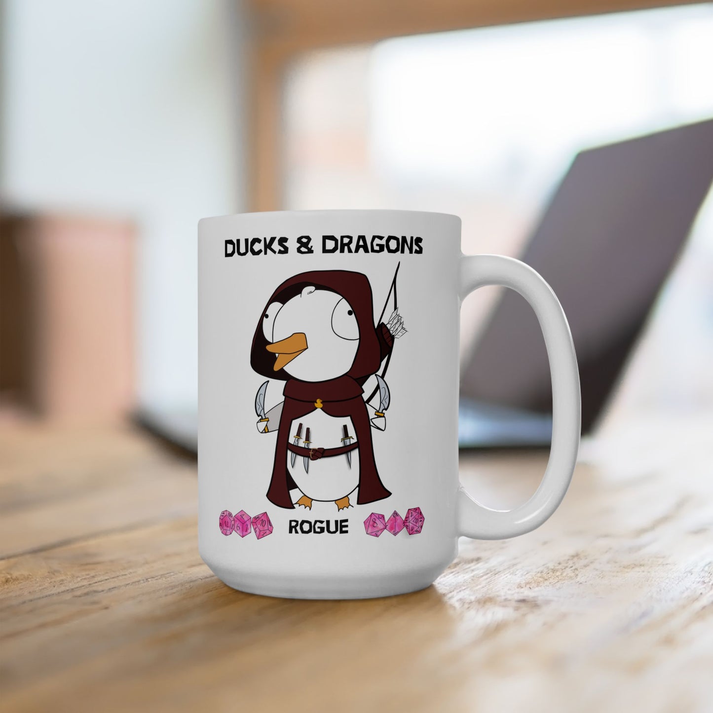 D&D Ducks And Dragons Rogue | Rogue Class Mug | Dungeons and Dragons Mug | | Cute and Funny Ceramic Coffee Cup | 11oz/0.33 l