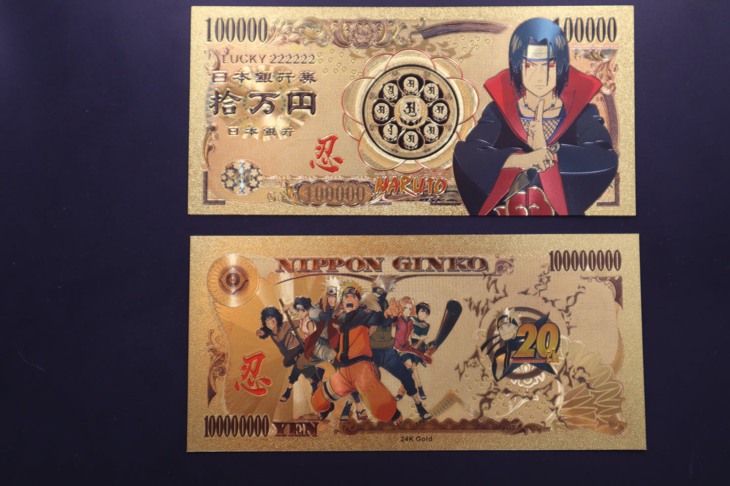 Naruto Collectible Golden Foil Banknotes
