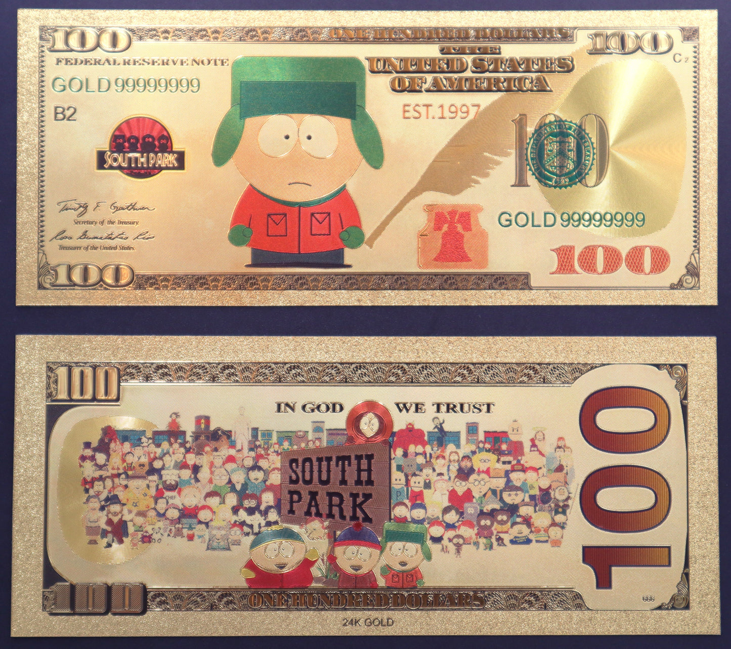 South Park Collectible Golden Foil Banknotes