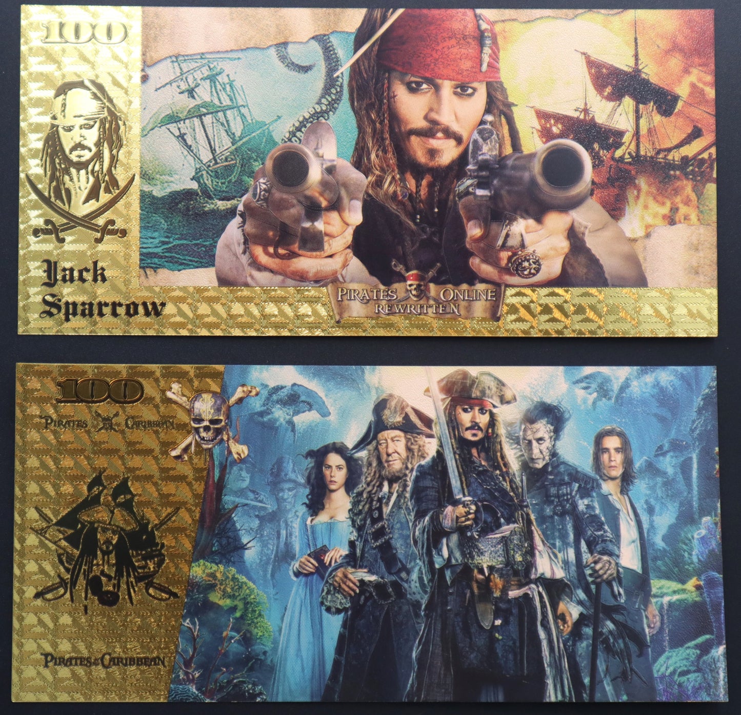 Pirates of the Caribbean Collectible Golden Foil Banknotes