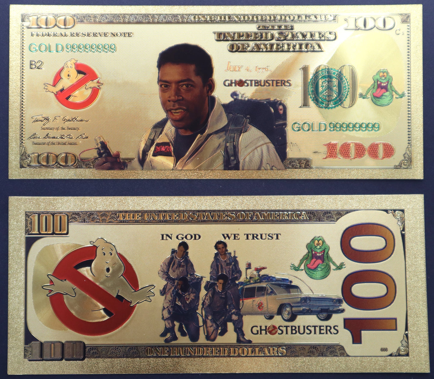 Ghost Busters Collectible Golden Foil Banknotes