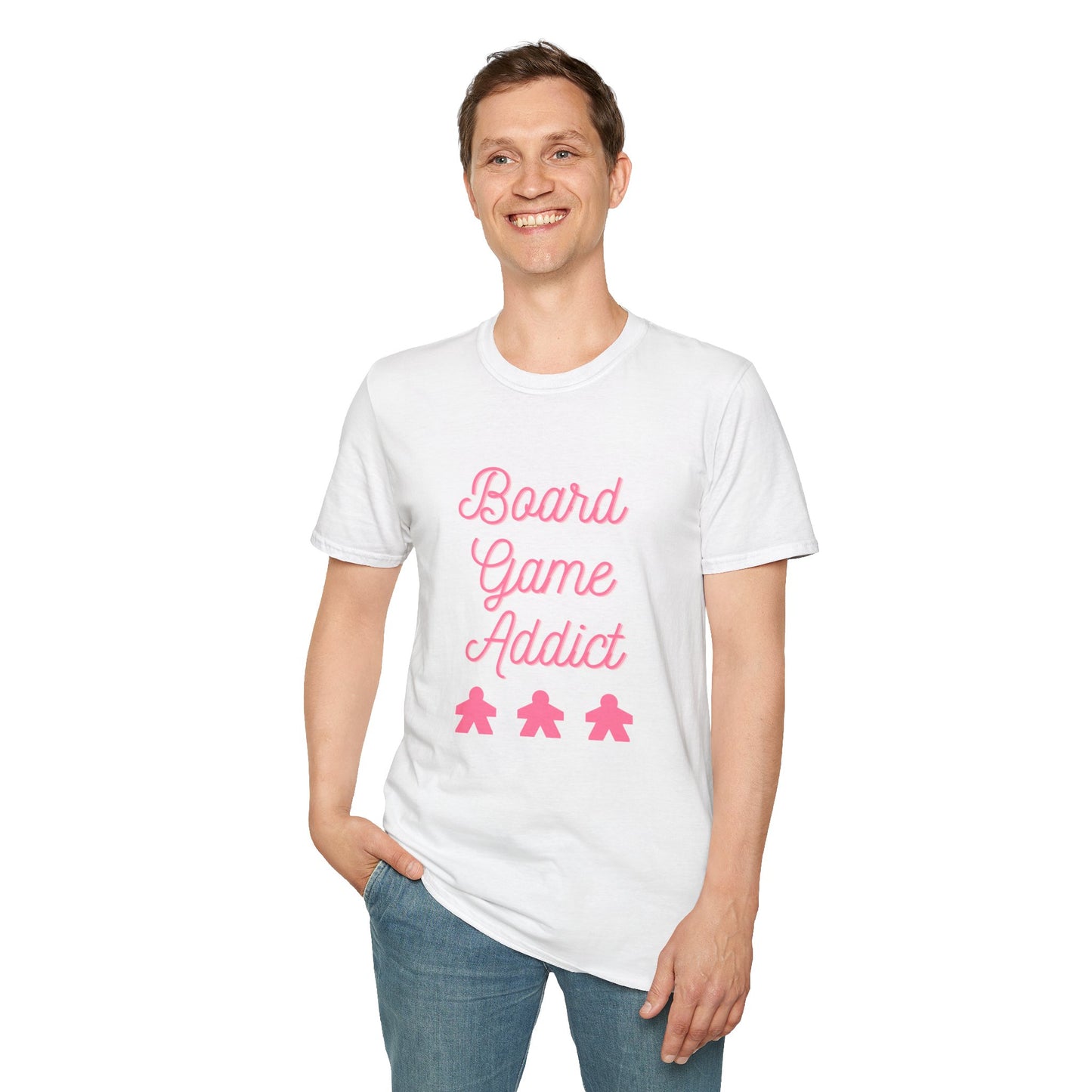 Board Games Addict_Pink | Funny Gaming T shirt | Cute and Funny Unisex Clothing | Gamers T shirt