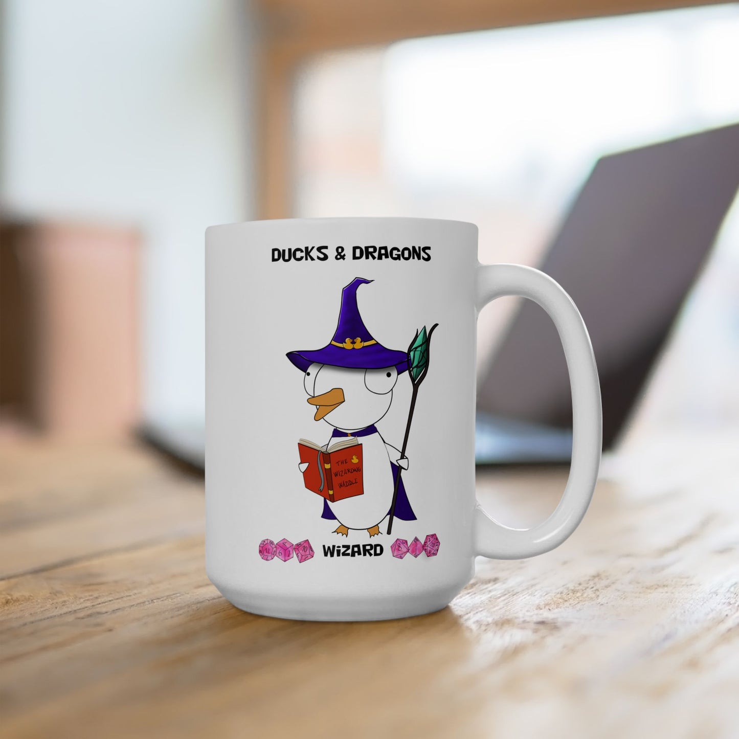 D&D Ducks And Dragons Wizard | Wizard Class Mug | Dungeons and Dragons Mug | | Cute and Funny Ceramic Coffee Cup | 11oz/0.33 l