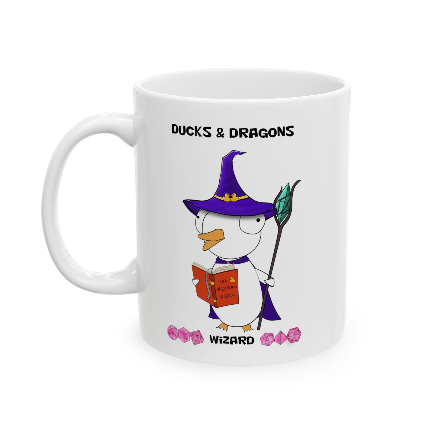 D&D Ducks And Dragons Wizard | Wizard Class Mug | Dungeons and Dragons Mug | | Cute and Funny Ceramic Coffee Cup | 11oz/0.33 l
