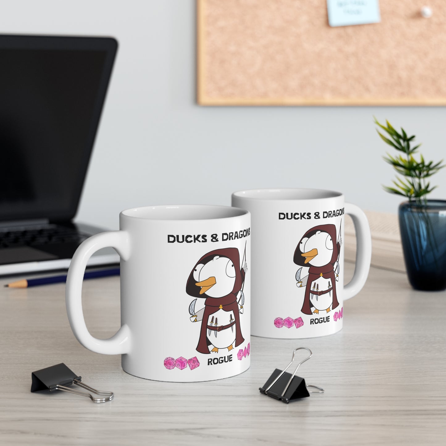 D&D Ducks And Dragons Rogue | Funny DnD Wall Art Print | Funny Home Decor Poster| Games Room Sign | Game lover | Rolled Poster
