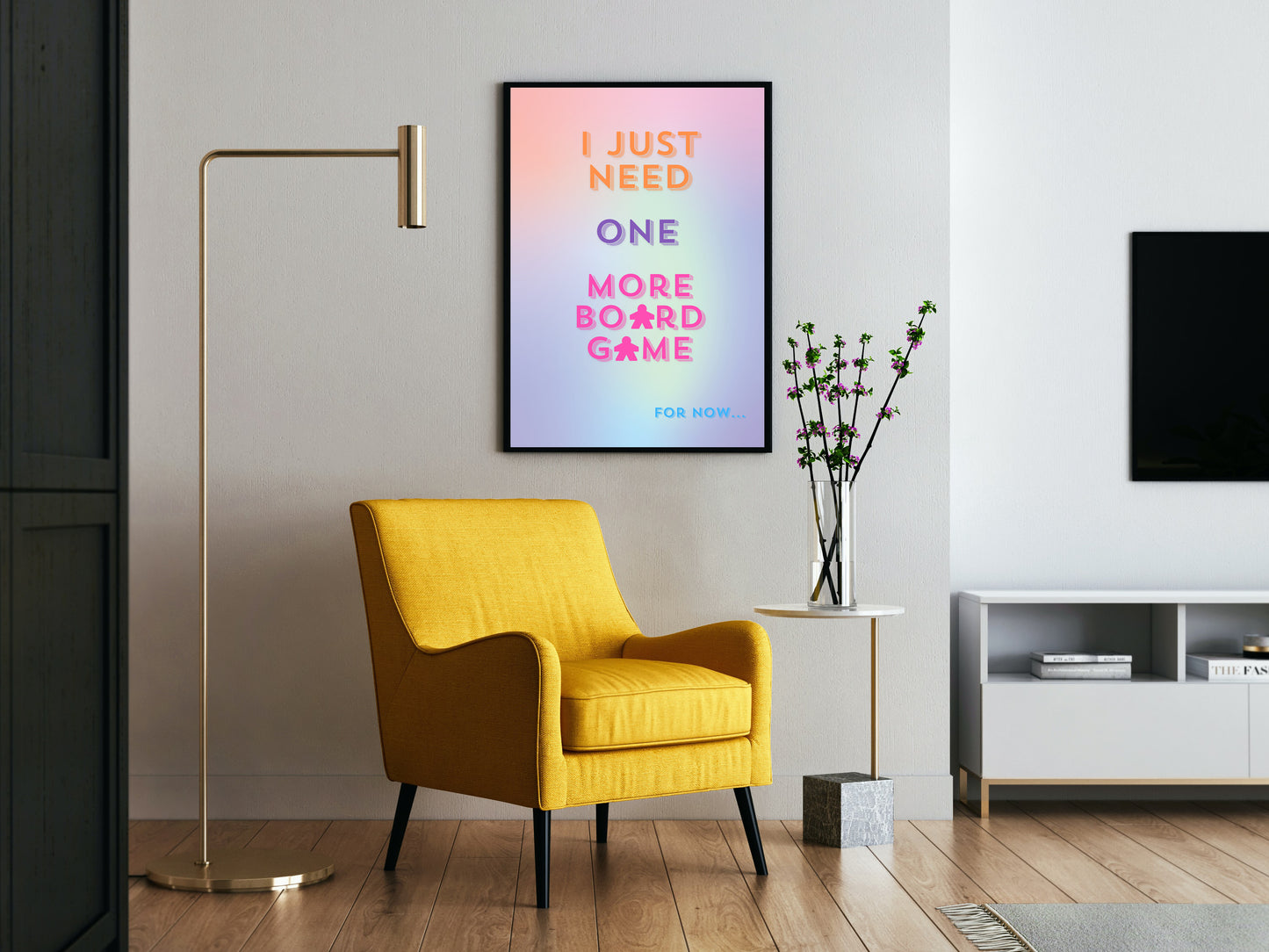 I Just Need ONE More Board Game... | Funny Gaming Wall Art Print | Funny Home Decor Poster| Games Room Sign | Rolled Poster