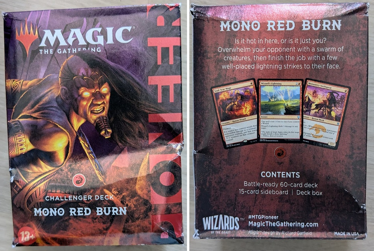 Magic the Gathering Pioneer Challenger Decks 2021 Mono Red Burn