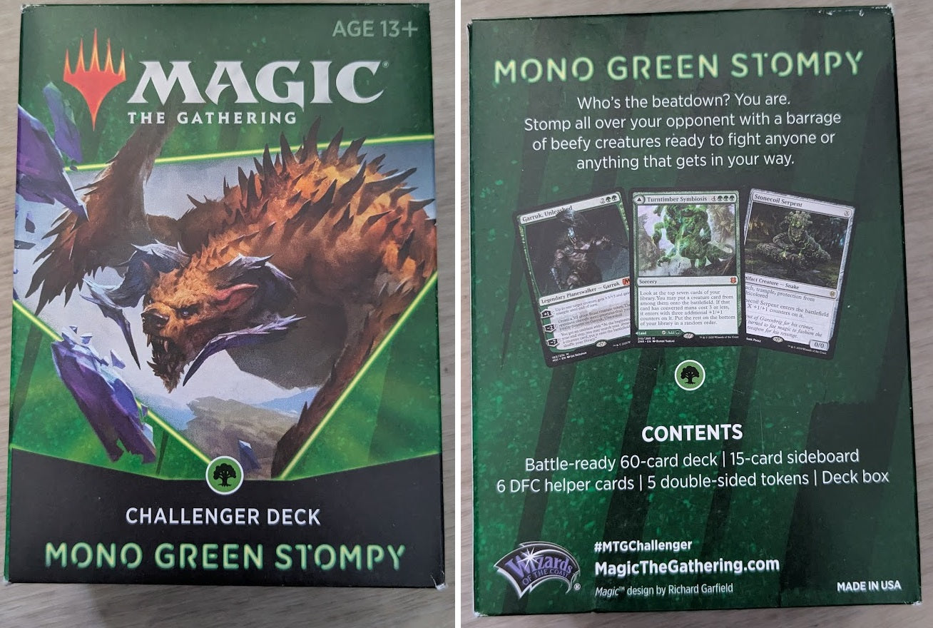 Magic the Gathering Challenger Decks 2021 Mono Green Stompy