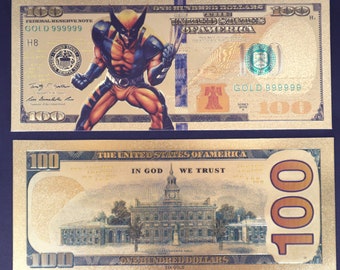 Marvel Heroes Collectible Golden Foil Banknote - 1