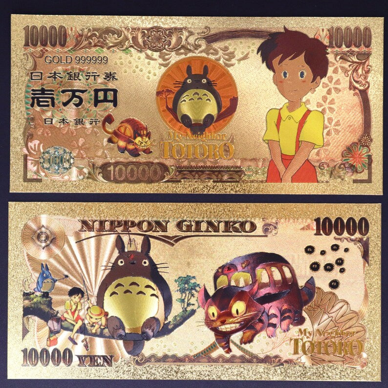 My Neighbor Totoro Collectible Golden Foil Banknotes