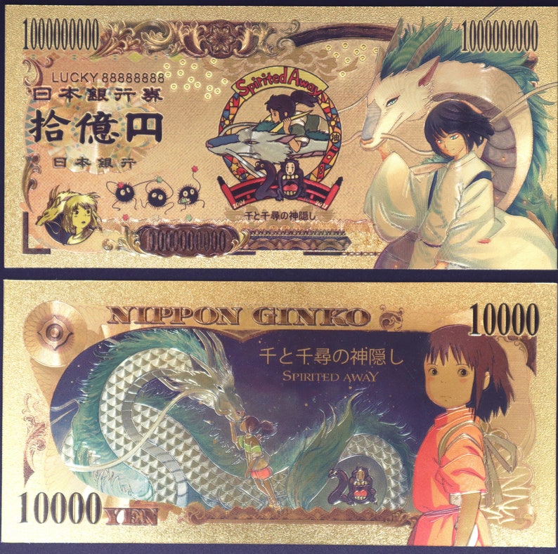 Spirited Away - Chihiro Collectible Golden Foil Banknotes