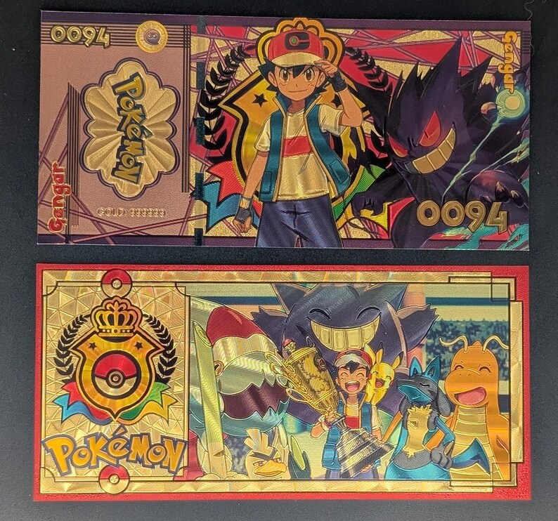 Pokemon Deluxe Collectible Golden Foil Banknote