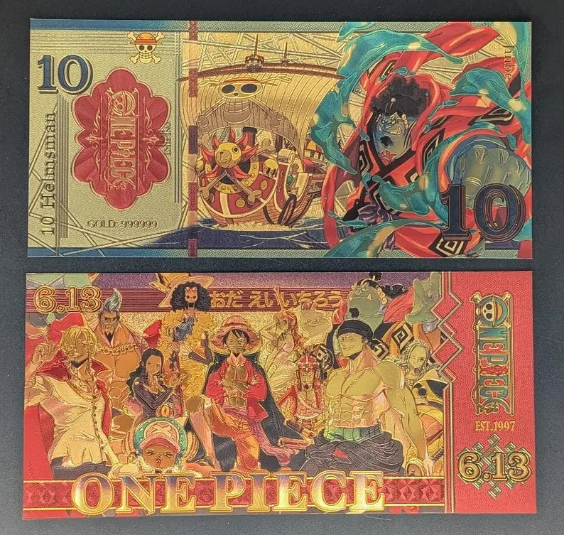 One Piece Deluxe Collectible Golden Foil Banknote