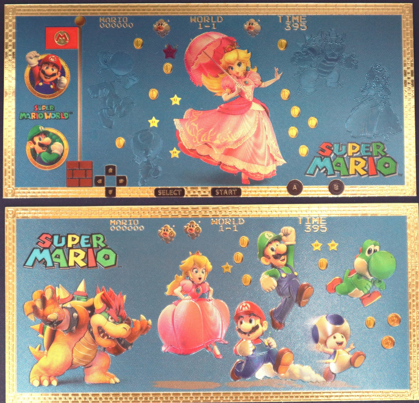 Mario and Friends Collectible Golden Foil Banknote