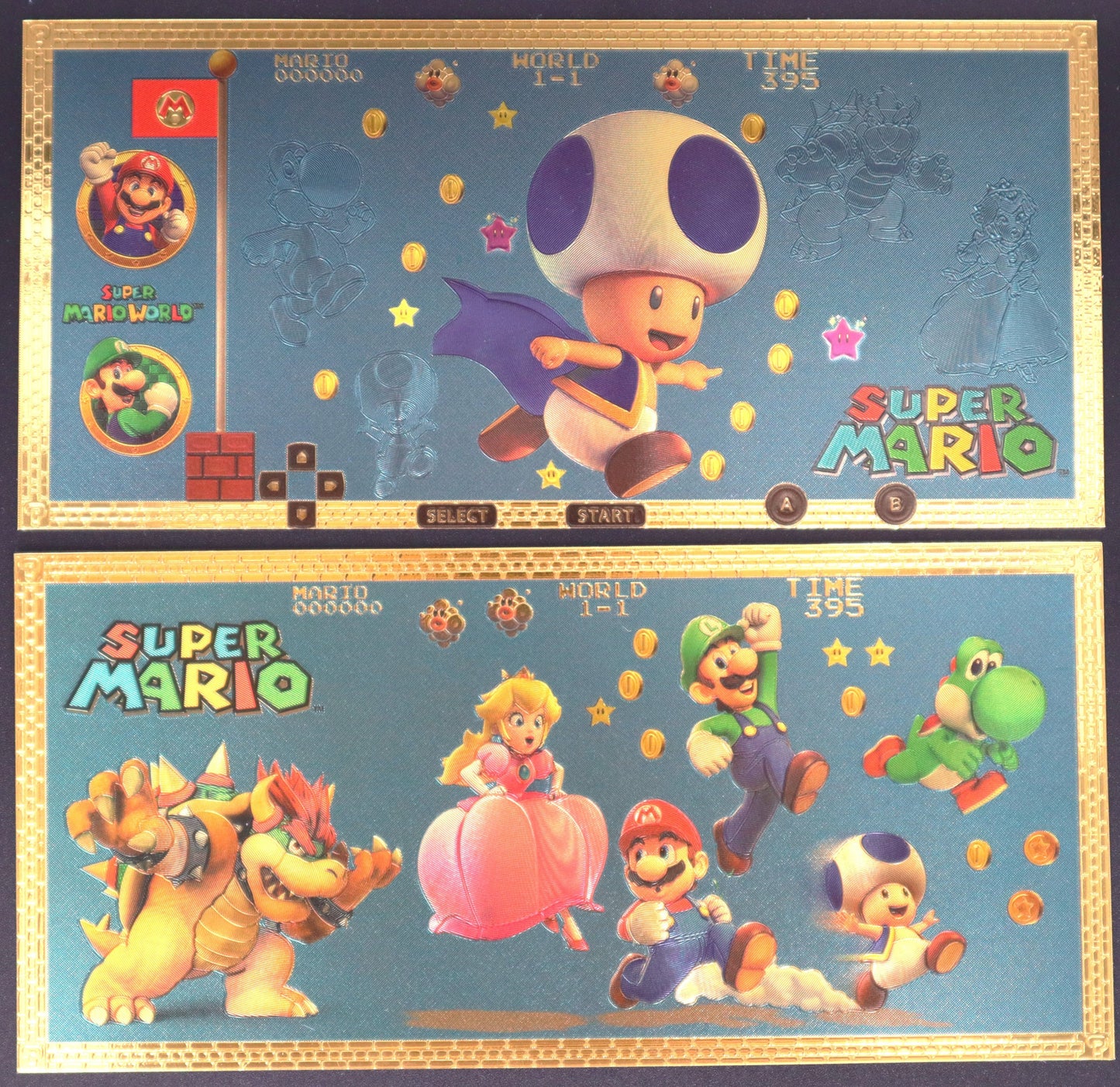 Mario and Friends Collectible Golden Foil Banknote