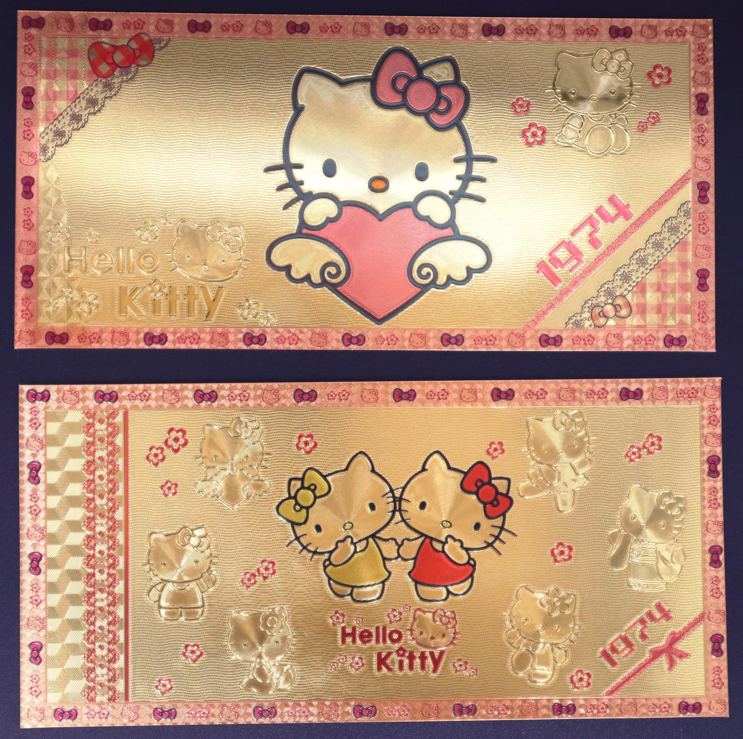 Hello Kitty Collectible Golden Foil Banknotes