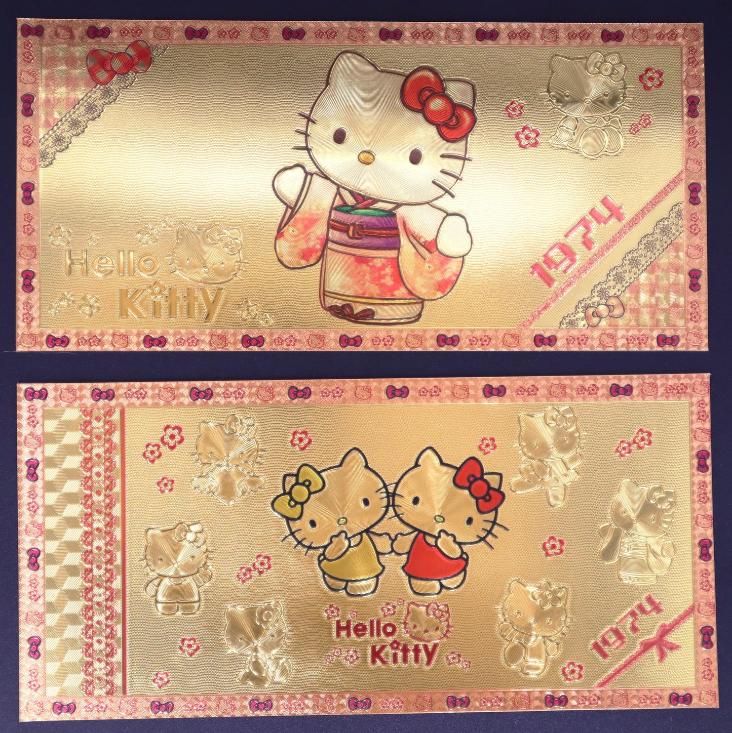 Hello Kitty Collectible Golden Foil Banknotes