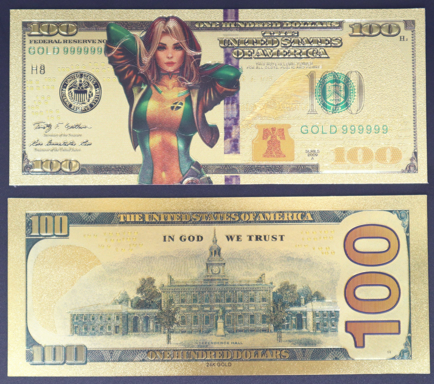 Marvel Heroes Collectible Golden Foil Banknote - 1