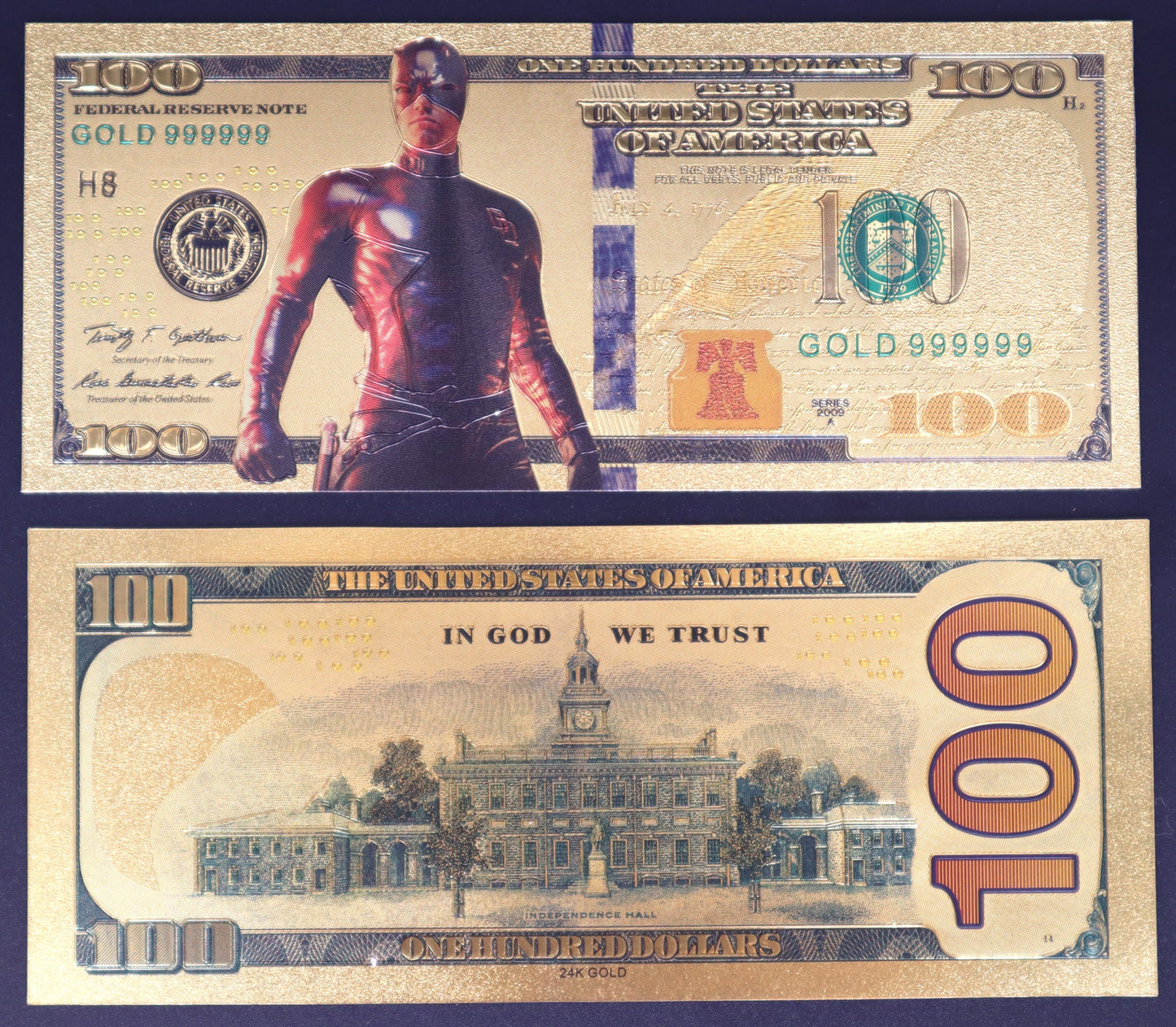 Marvel Heroes Collectible Golden Foil Banknote - 2