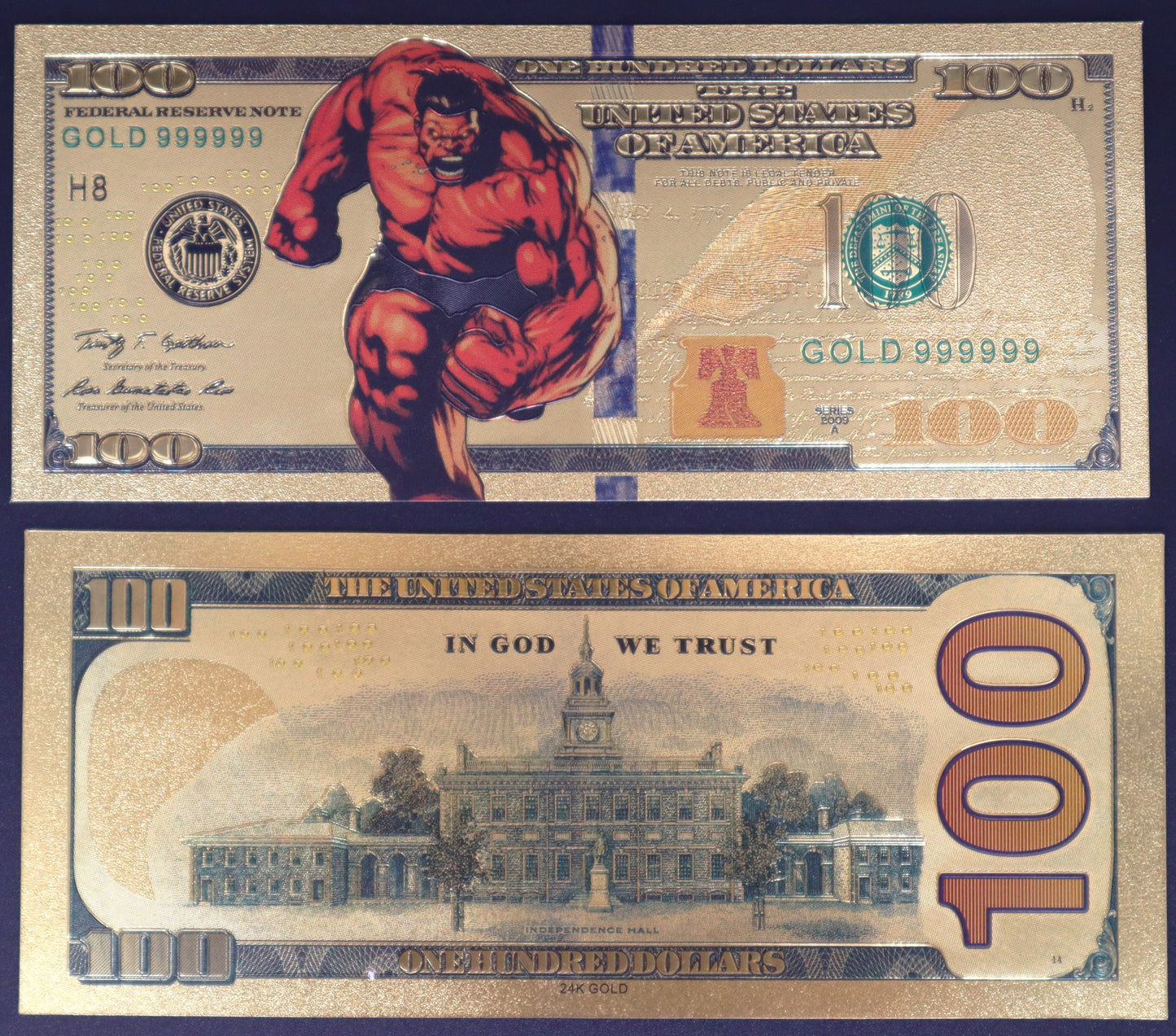Marvel Villains Collectible Golden Foil Banknote