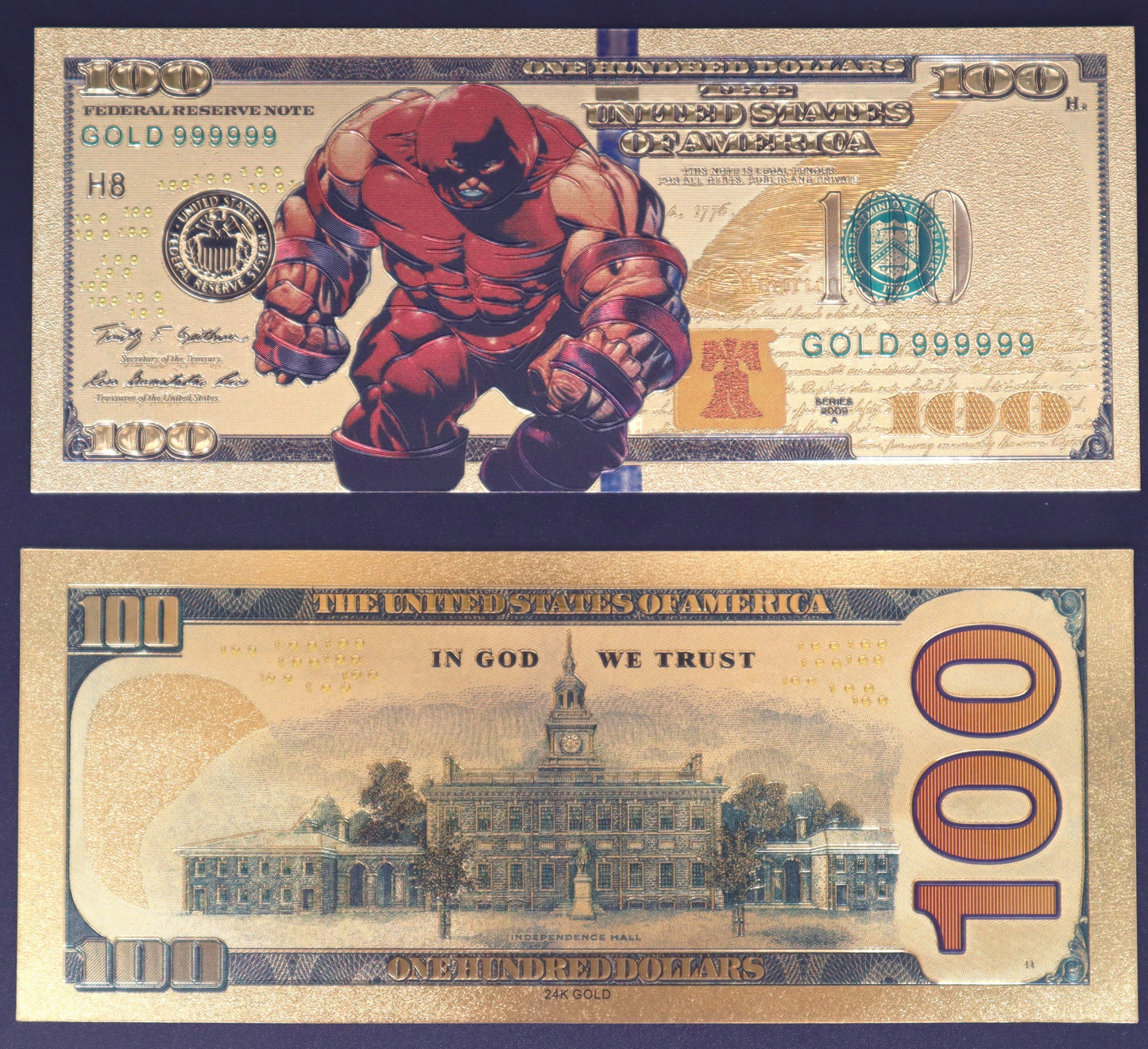 Marvel Villains Collectible Golden Foil Banknote