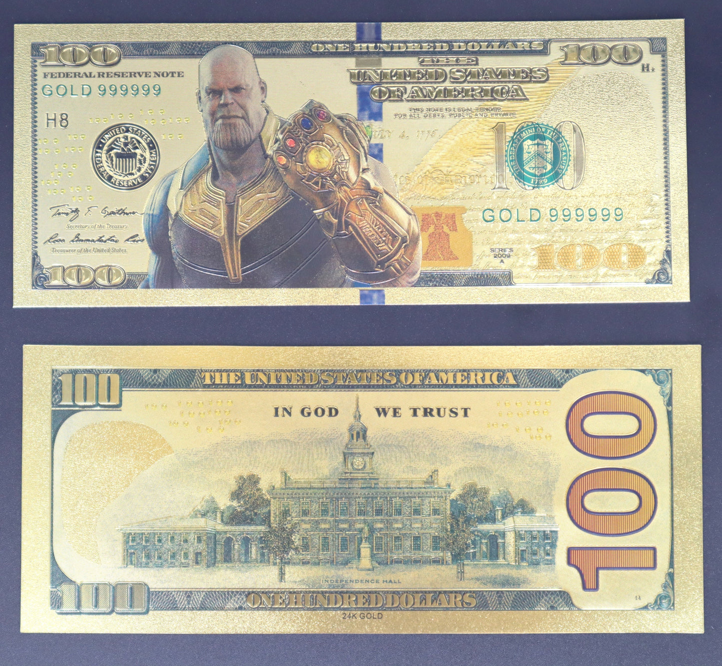 Marvel Villains Collectible Golden Foil Banknote