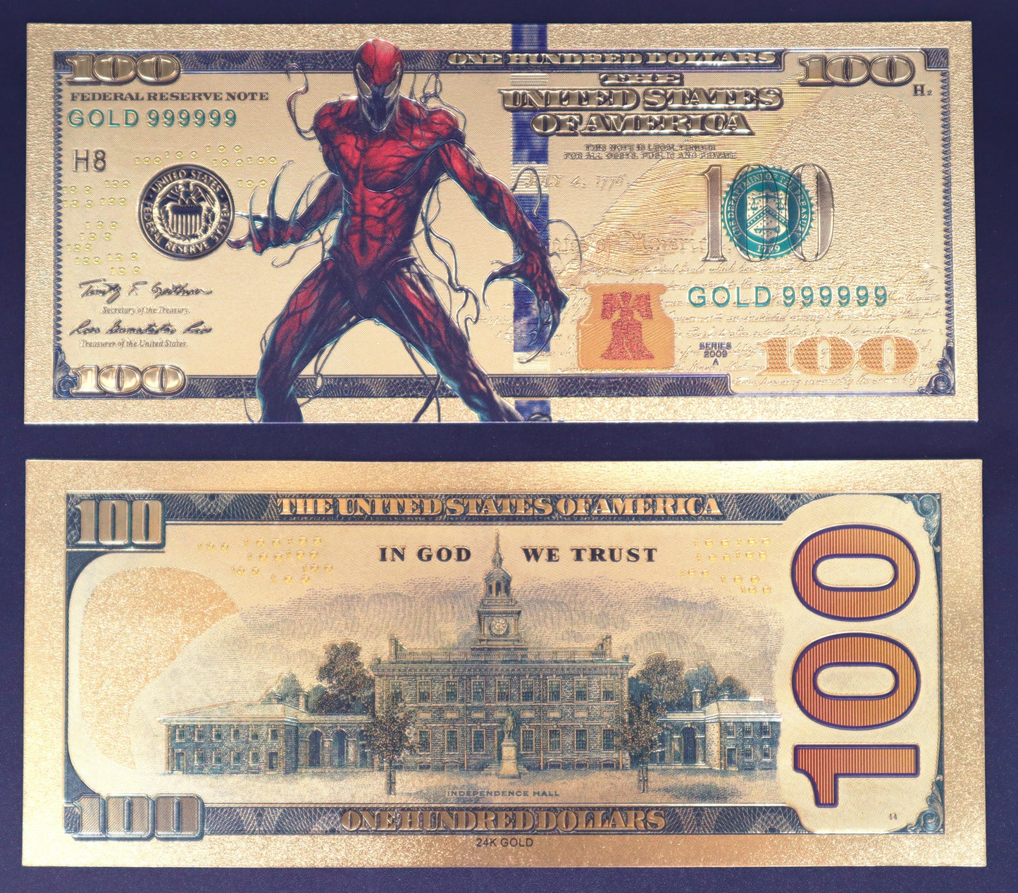 Marvel Villains Collectible Golden Foil Banknote
