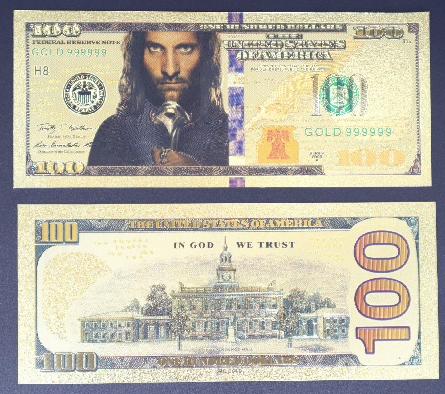 The Lord of The Rings Collectible Golden Foil Banknote - 1