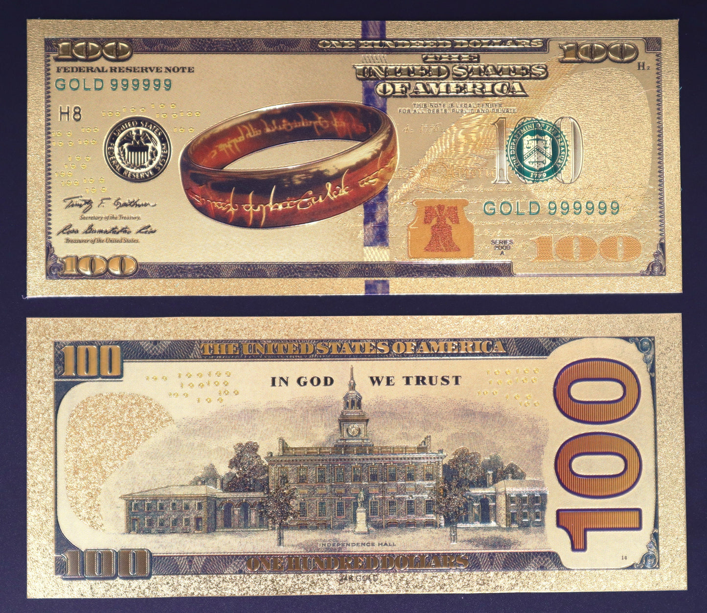 The Lord of The Rings Collectible Golden Foil Banknote - 1