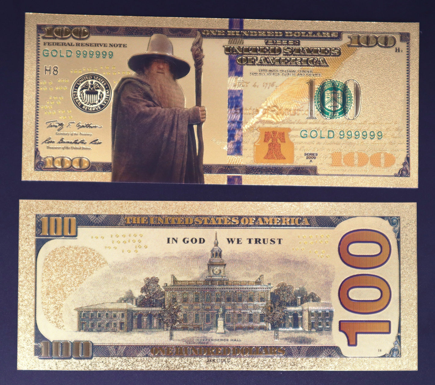 The Lord of The Rings Collectible Golden Foil Banknote - 1