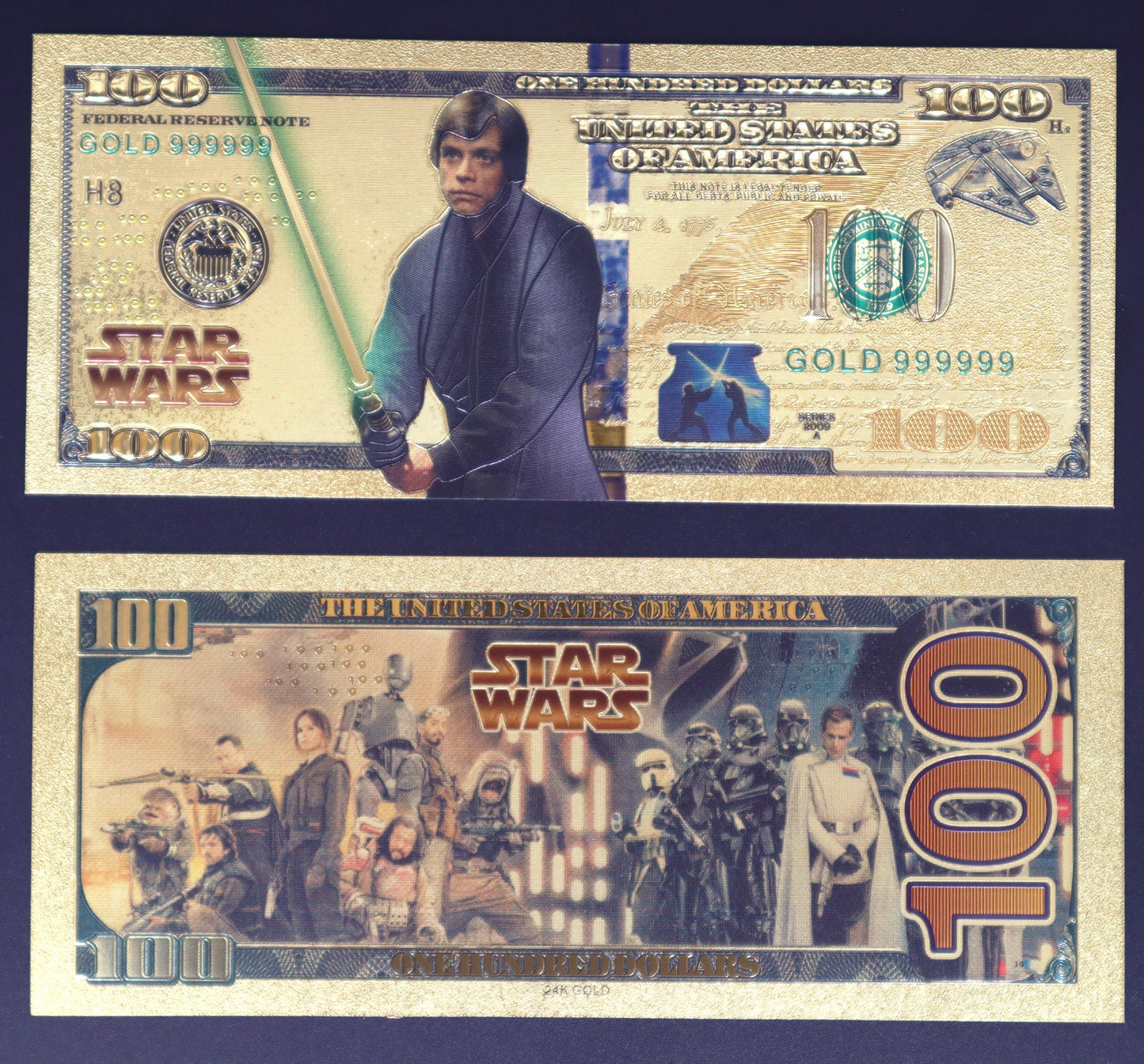 Star Wars Jedi Collectible Golden Foil Banknote