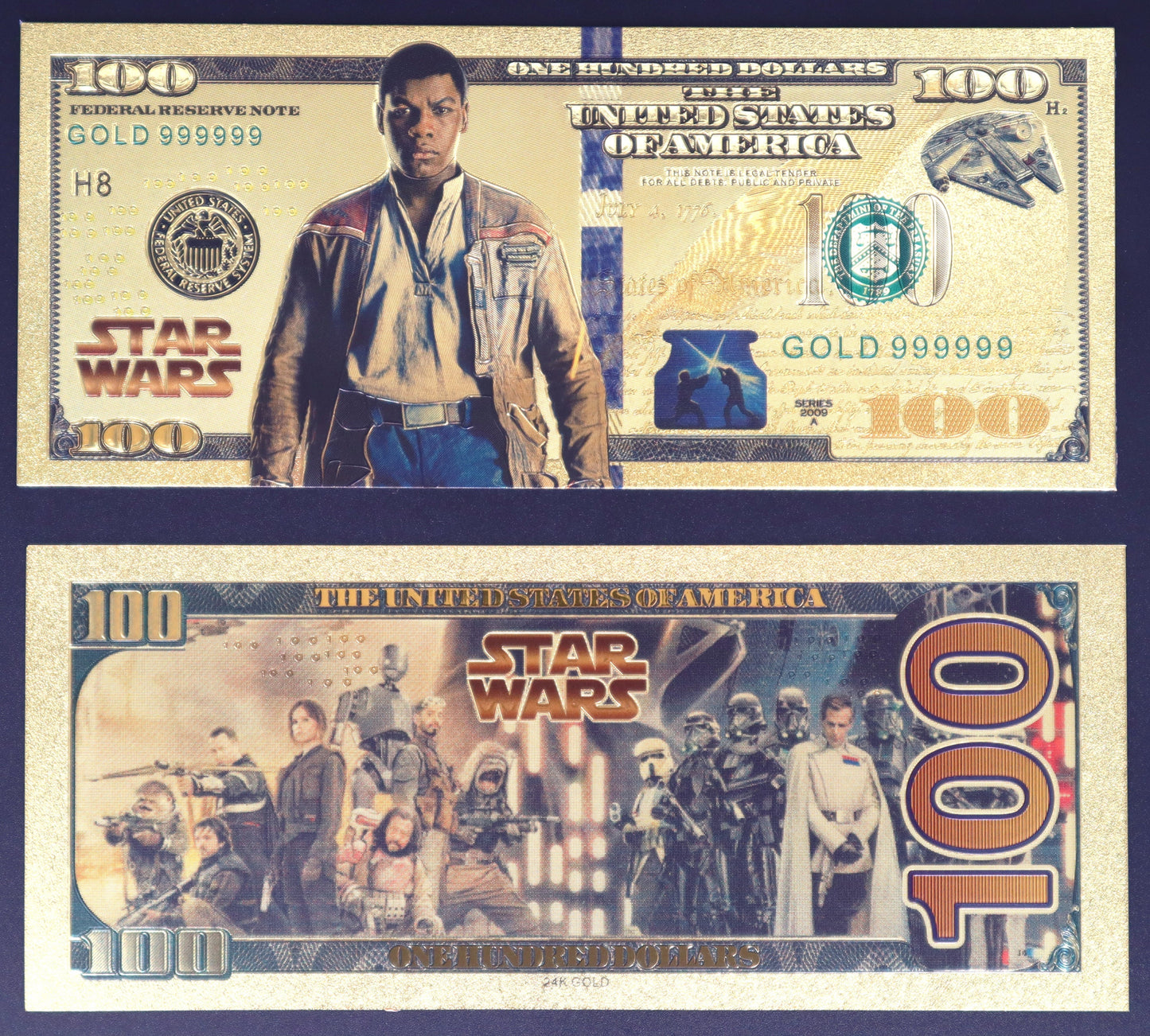 Star Wars Characters Collectible Golden Foil Banknote