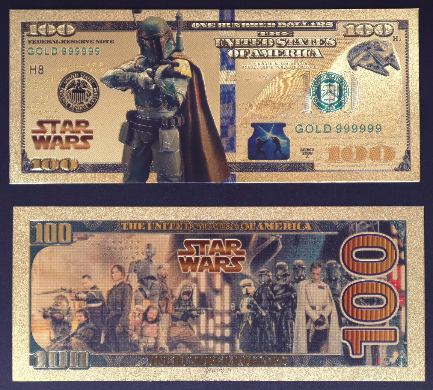 Star Wars Villains Collectible Golden Foil Banknote