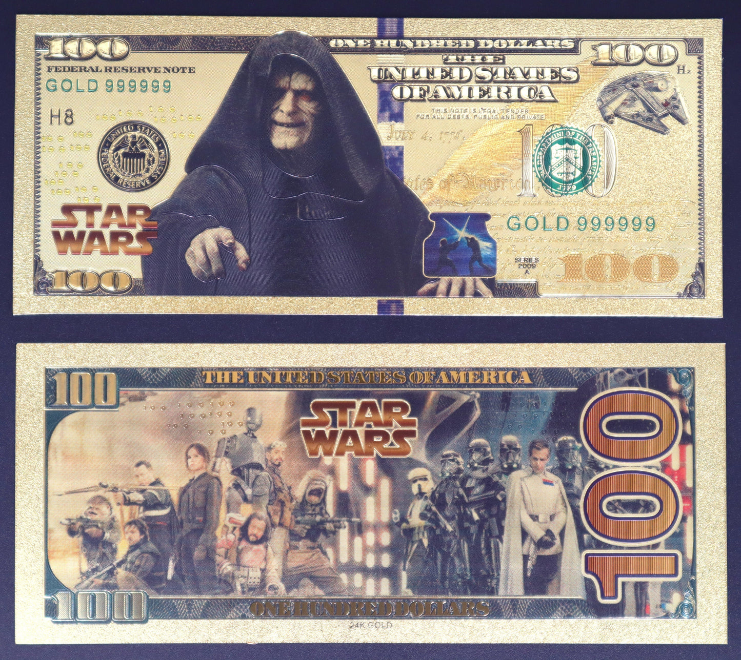 Star Wars Villains Collectible Golden Foil Banknote