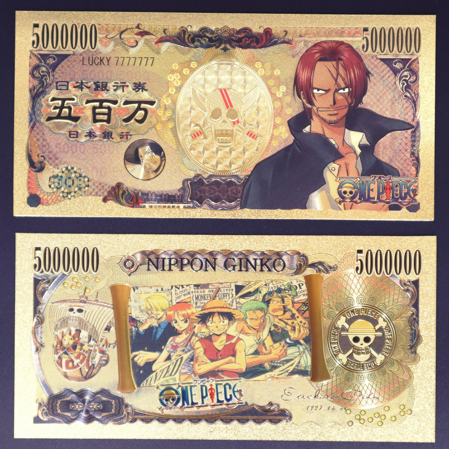 One Piece Collectible Golden Foil Banknote
