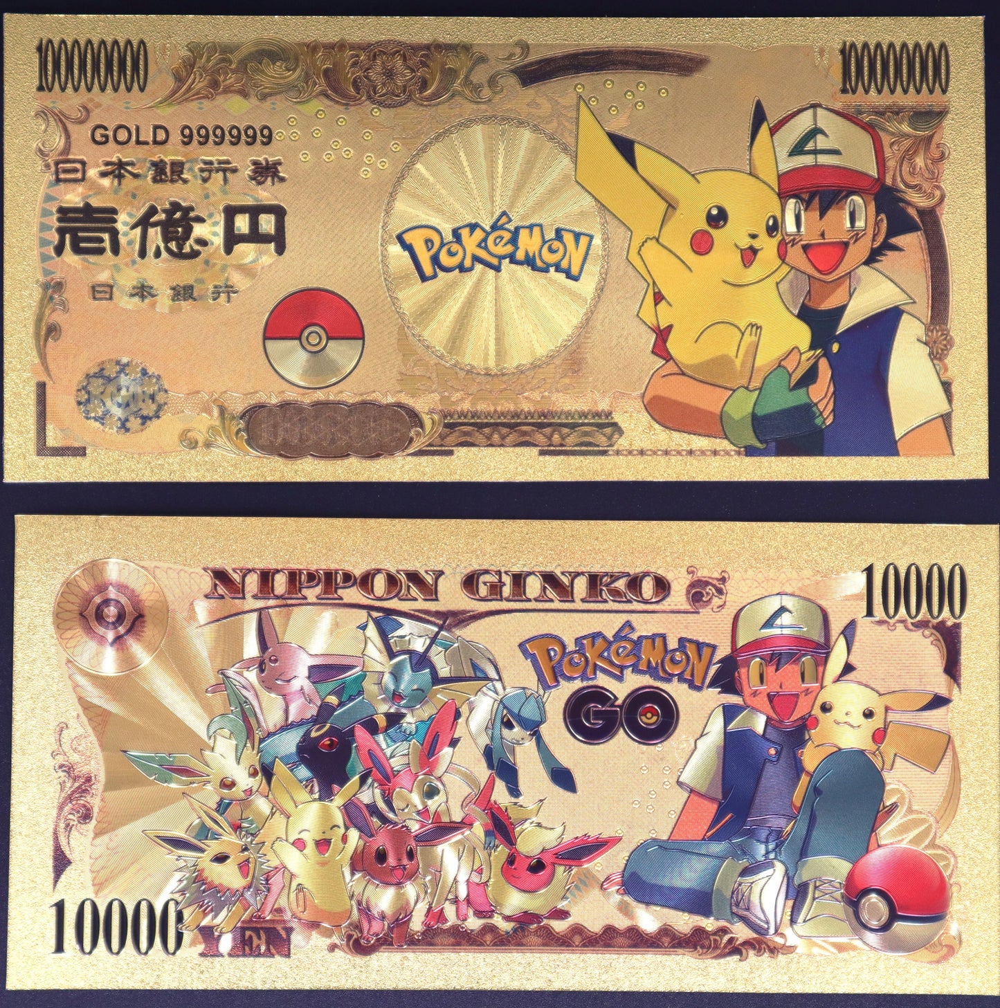 Pokemon Collectible Golden Foil Banknote - 3