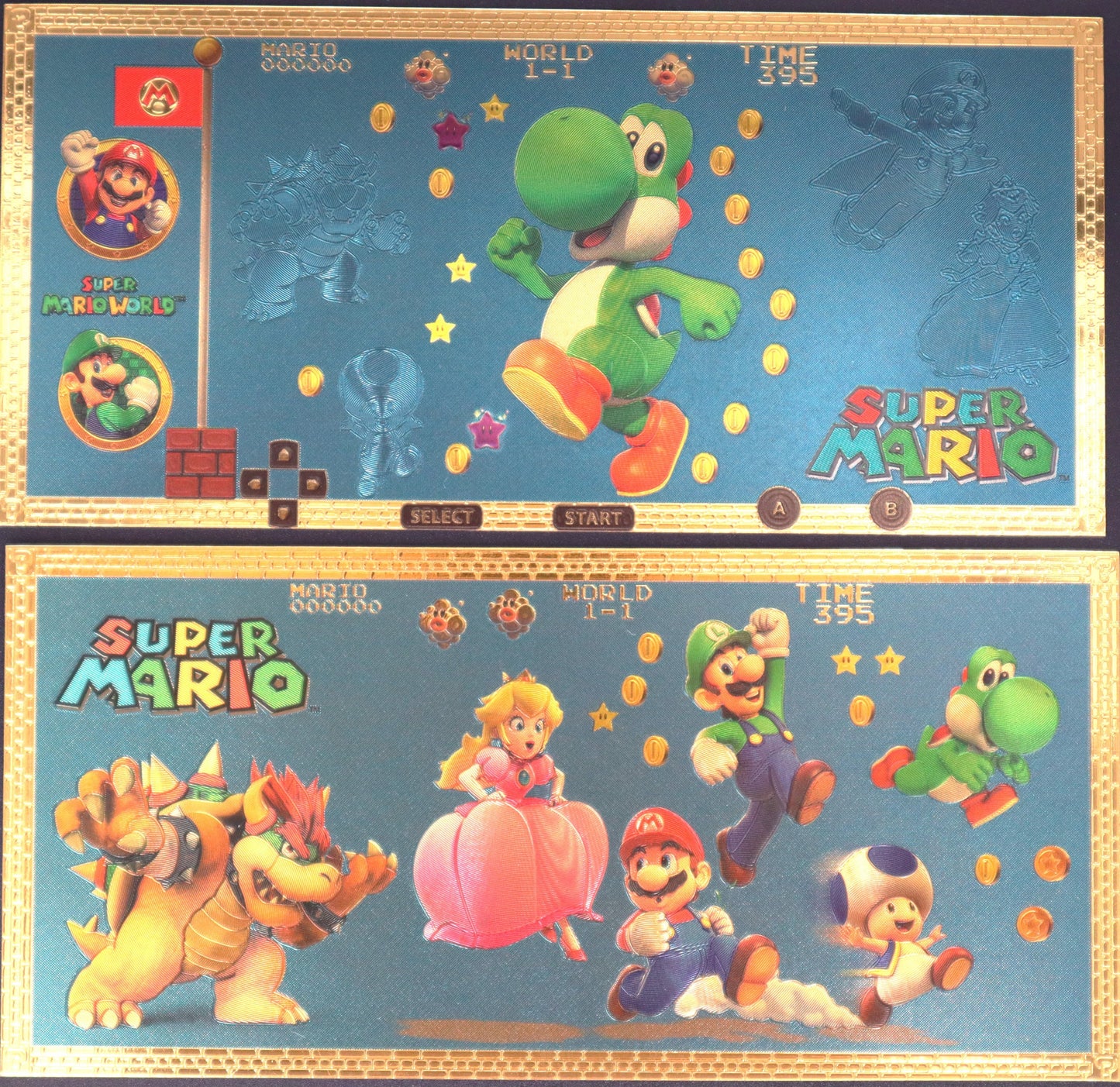 Mario and Friends Collectible Golden Foil Banknote