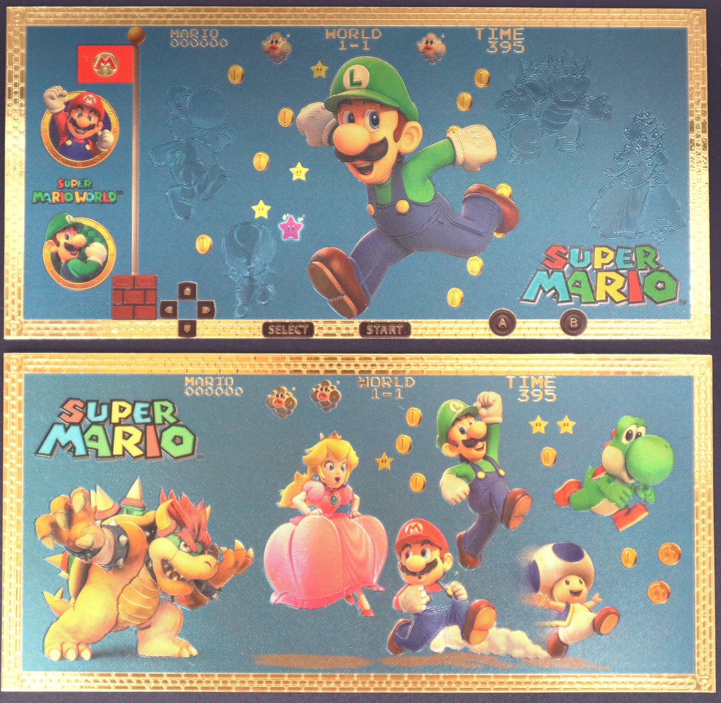 Mario and Friends Collectible Golden Foil Banknote