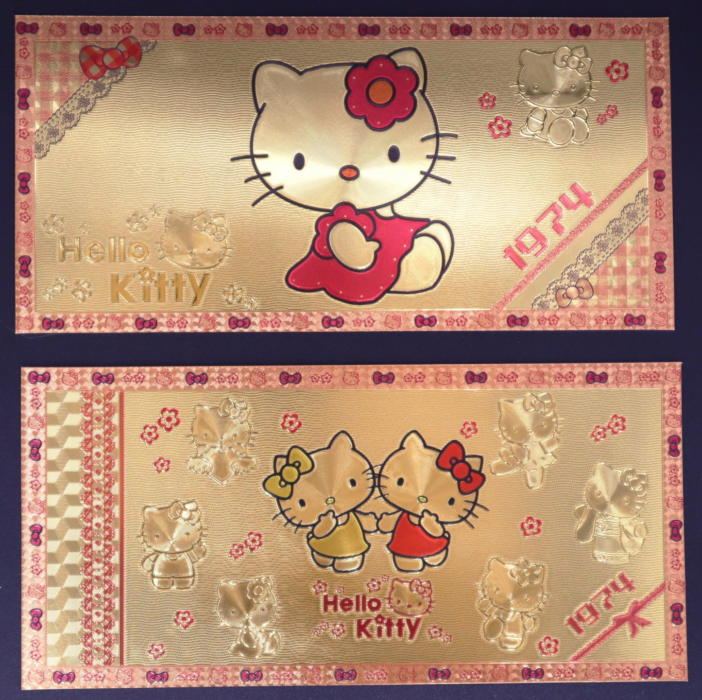 Hello Kitty Collectible Golden Foil Banknotes