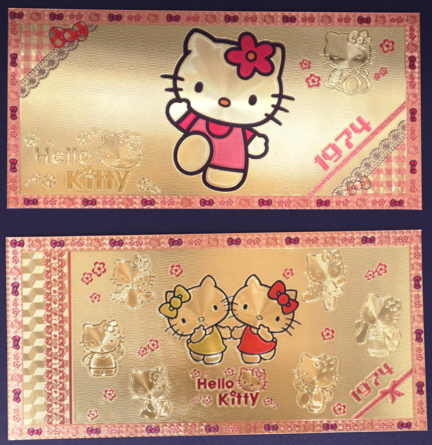 Hello Kitty Collectible Golden Foil Banknotes